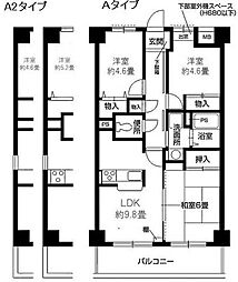 レガートたまプラーザ 3LDKの間取図画像