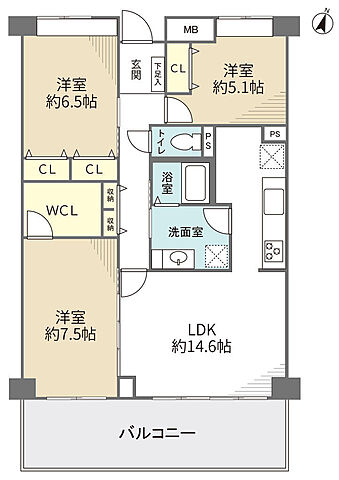 間取り 洋光台ビューハイツ 2階/205号室