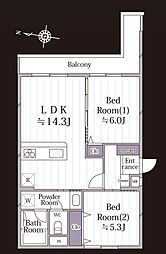 間取図画像 2LDK