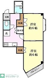 サウスヒル川越 2Kの間取図画像