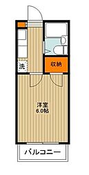 エマーユ川越東田町 1Kの間取図画像