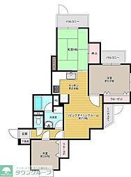 鶴瀬ビューパレー 3LDKの間取図画像