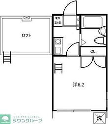 フォレスト6 1Kの間取図画像