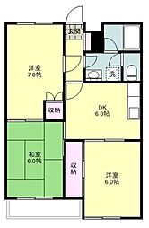 アイランドヴィレッジ 3DKの間取図画像