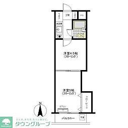 ステップイン坂戸 2Kの間取図画像