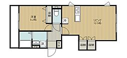THEFUJIMI 1LDKの間取図画像