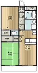 エクセレント 2LDKの間取図画像
