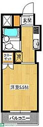 TOP狭山1 ワンルームの間取図画像