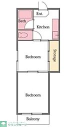 北坂戸NSビル 2Kの間取図画像