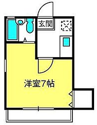 クラウンハイツ 1Kの間取図画像