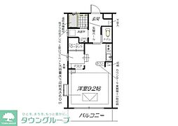 ルネス桜暮1番館 ワンルームの間取図画像