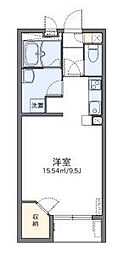 レオネクストエターナル 1Kの間取図画像