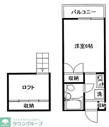 エトワール3 ワンルームの間取図画像