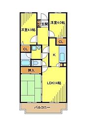 ラネックス川越 3LDKの間取図画像