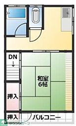 橋本アパート 1Kの間取図画像