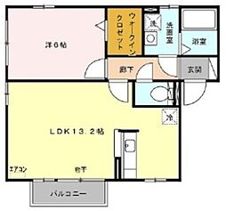 西武新宿線 本川越駅 バス15分 神明町車庫下車 徒歩2分の賃貸アパート 2階1LDKの間取り