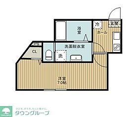 東武東上線 志木駅 徒歩10分の賃貸アパート 1階1Kの間取り