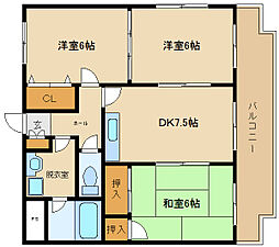 エスパシオ1 3DKの間取図画像