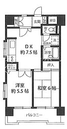 KOYOハイツ 4階2DKの間取り