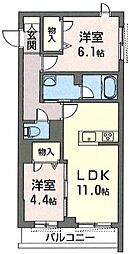 GRANDSOLEIL 2LDKの間取図画像