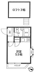 レルシア志村坂上 1Kの間取図画像