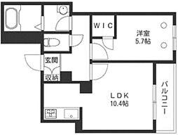 ルミナス・K 1LDKの間取図画像