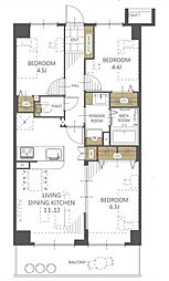 間取図画像 3LDK