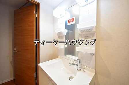 毎日の身だしなみはここでバッチリ。シャンプードレッサー付洗面台です。