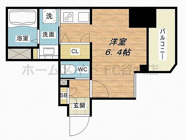 レオンコンフォート大手前ラトゥール ｜大阪府大阪市中央区南新町1丁目(賃貸マンション1K・8階・21.82㎡)の写真 その2