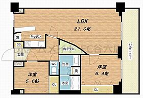 LaDouceur中之島  ｜ 大阪府大阪市西区土佐堀3丁目3-2（賃貸マンション2LDK・12階・79.20㎡） その2