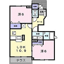 バーシア　ライシャス 101 ｜ 岡山県岡山市北区東花尻71番地1（賃貸アパート2LDK・1階・53.28㎡） その2