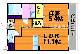 ディアコート清音 202 ｜ 岡山県総社市清音上中島376（賃貸マンション1LDK・2階・41.31㎡） その2