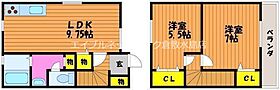 メゾンエスタ 3 ｜ 岡山県倉敷市北畝2丁目10-25（賃貸テラスハウス2LDK・1階・54.64㎡） その2