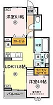 ソレイユ　Ｂ棟 102 ｜ 岡山県岡山市北区白石西新町1（賃貸アパート2LDK・1階・53.20㎡） その2