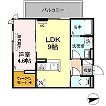 ラ・レコルトII 205 ｜ 岡山県倉敷市日ノ出町1丁目11-5（賃貸アパート1LDK・2階・35.30㎡） その2