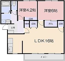 グランメゾンB棟 202 ｜ 岡山県岡山市南区福成2丁目5-30-4（賃貸アパート2LDK・2階・57.37㎡） その2