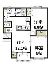 ファヴィリータC 101 ｜ 岡山県小田郡矢掛町矢掛2970-1（賃貸アパート2LDK・1階・51.96㎡） その2