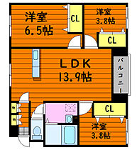 サバーブテラス黒崎新町 302 ｜ 岡山県倉敷市玉島黒崎新町2-7（賃貸マンション3LDK・3階・59.88㎡） その2