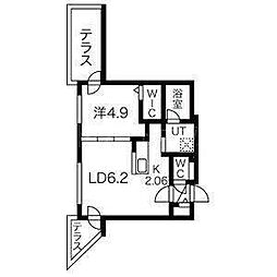 S-FORT月寒 1LDKの間取図画像