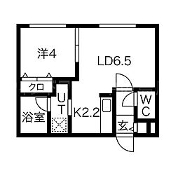 プリヴィレージュ豊平公園 1LDKの間取図画像