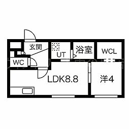 CHARLOTTE月寒(シャルロット月寒) 1LDKの間取図画像