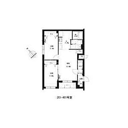 仮)グランメール本郷通1 2LDKの間取図画像