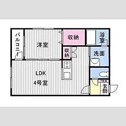 モルティーニ平岸 1LDKの間取図画像