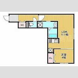 札幌市豊平区平岸五条13丁目マンション 1LDKの間取図画像