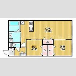 札幌市豊平区平岸五条13丁目マンション 1SLDKの間取図画像