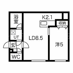 グラシアス平岸 2階