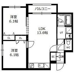 クレストパレス菊水 2階
