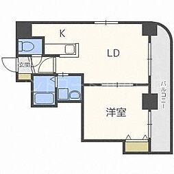 メトロサイド大通 1LDKの間取図画像