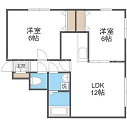 ルピナス18 2LDKの間取図画像