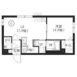 アッサンブラージュC.T.M. 1LDKの間取図画像